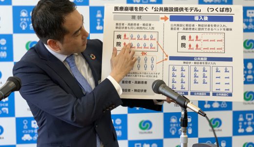 医療崩壊を防ぐため、つくば市が公共施設を提供