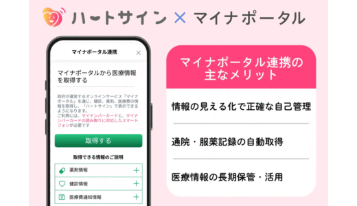 心不全アプリ「ハートサイン」、マイナポータル連携開始