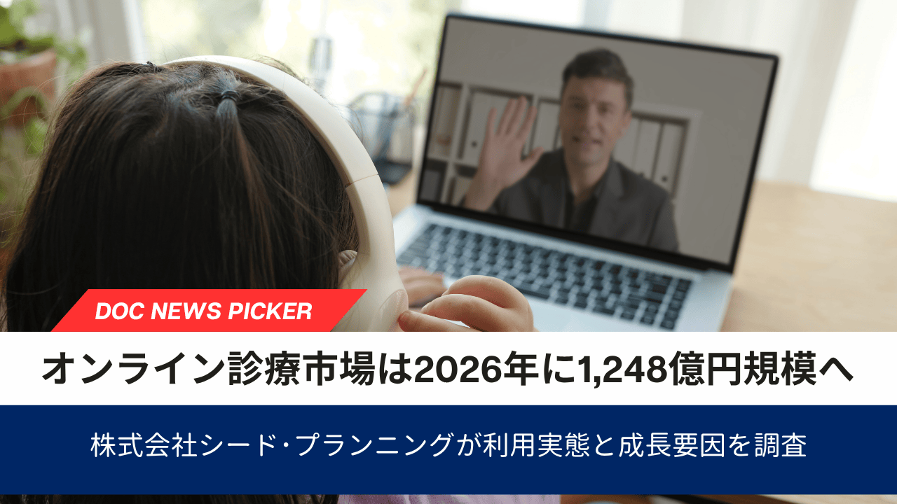 オンライン診療市場は2026年に1,248億円規模へ　利用実態と成長要因を調査