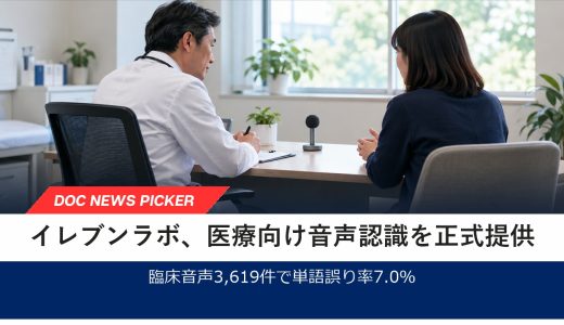 イレブンラボ、医療向け音声認識モデル「Scribe v2 Medical」を正式提供